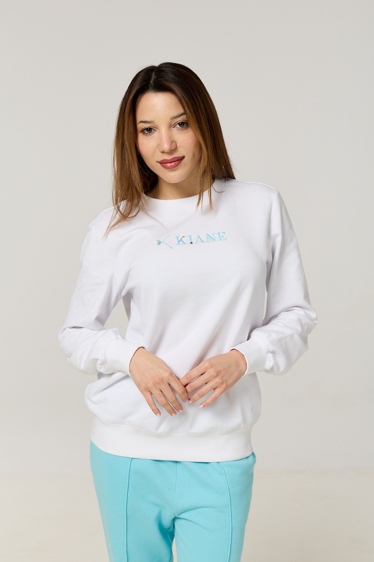 Cotton Terry Crew Neck Sweatshirt