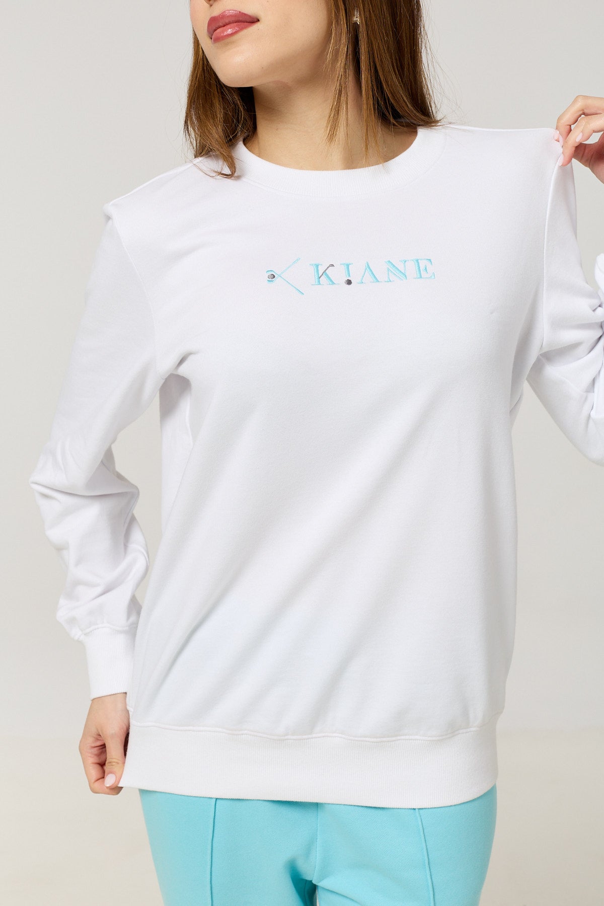 Cotton Terry Crew Neck Sweatshirt