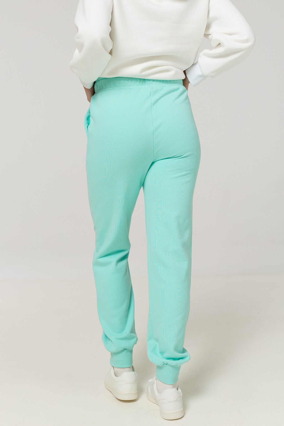 Cotton Terry Joggers – Mint Green